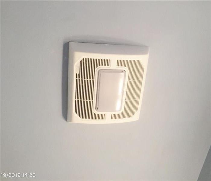 White ceiling exhaust fan